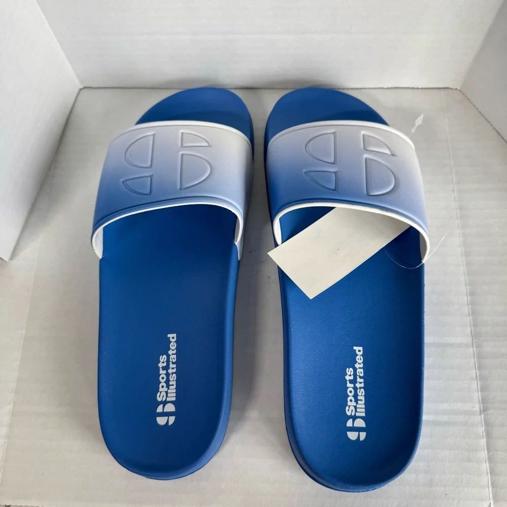NWT Sports Illustrated Lisa Slide Sandals Women’s Size 7 Light Blue Ombre Summer - Picture 2 of 7
